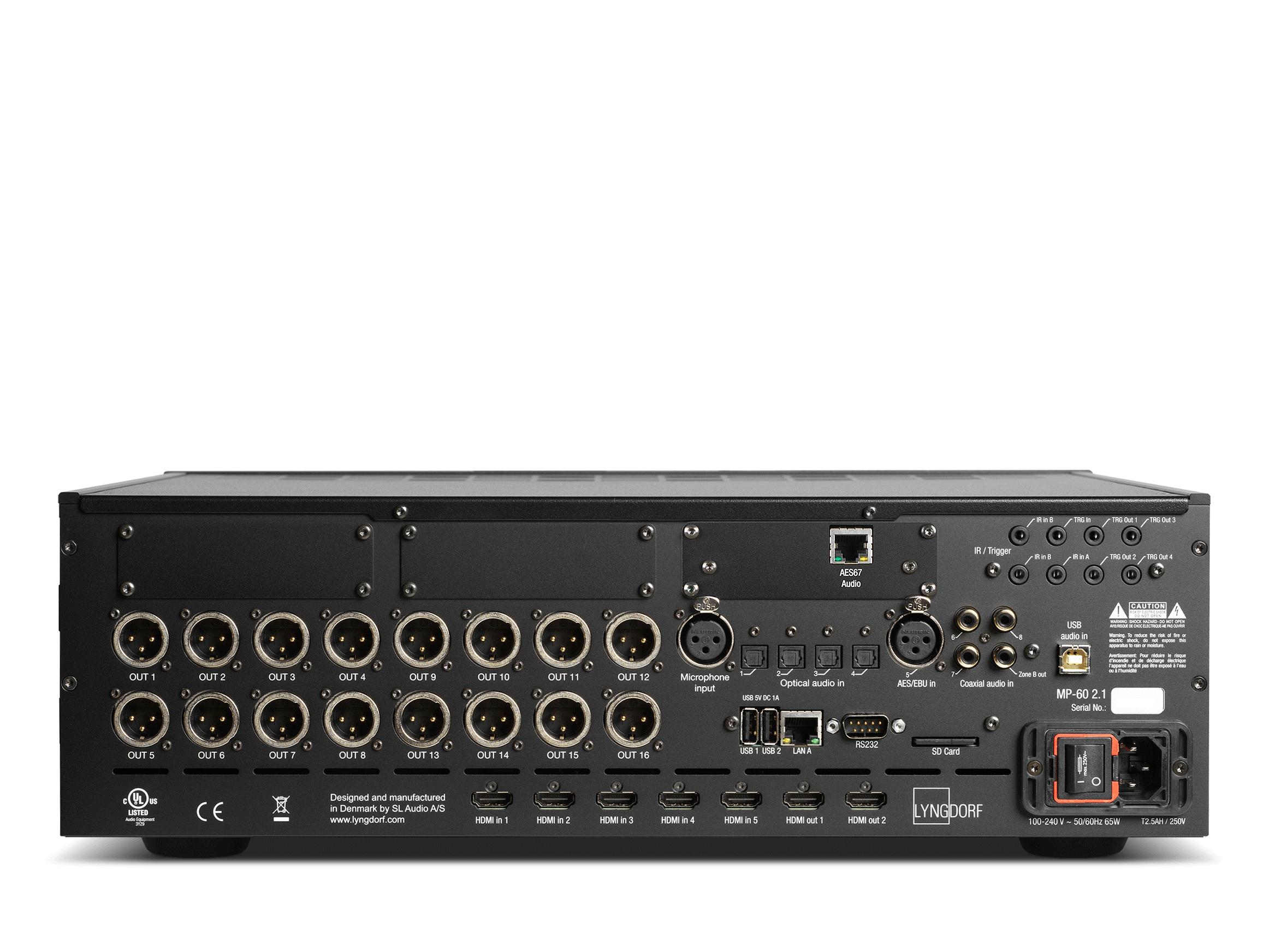 MP-60 2.1 mit AES67 Ein- / Ausgang
