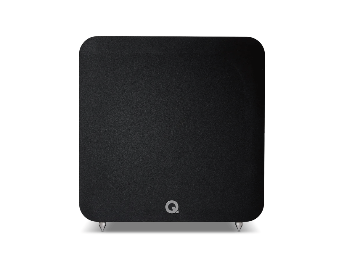 Q Acoustics 3060s Subwoofer Walnuss - Aktiver Slimline Subwoofer 200mm Für Heimkino