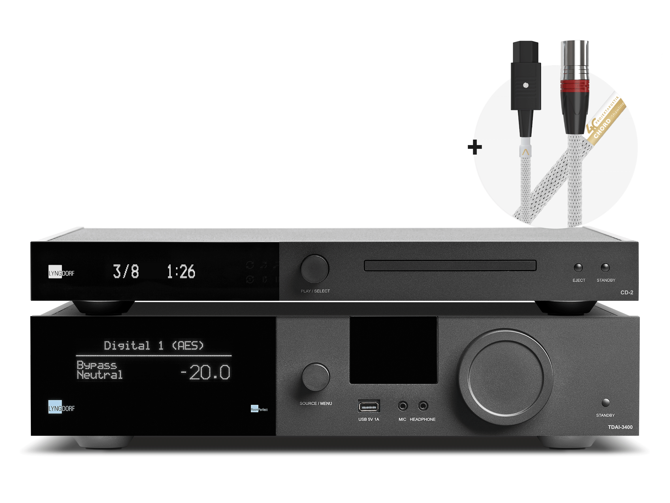 CD-2 mit TDAI-3400 und GRATIS Chord Kabeln Black Friday