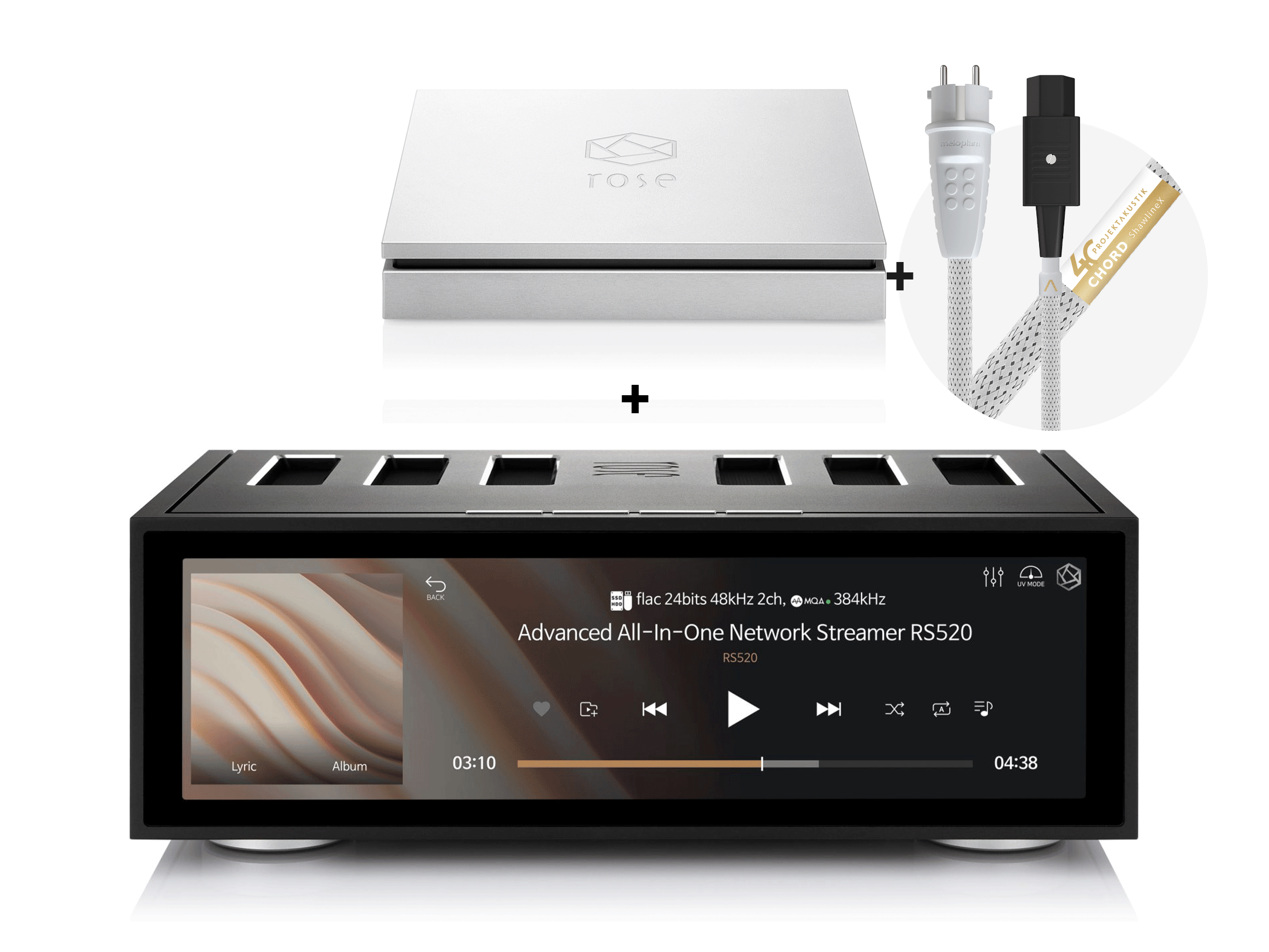 RS520 Black Friday Set mit GRATIS RSA780 und Chord Stromkabel