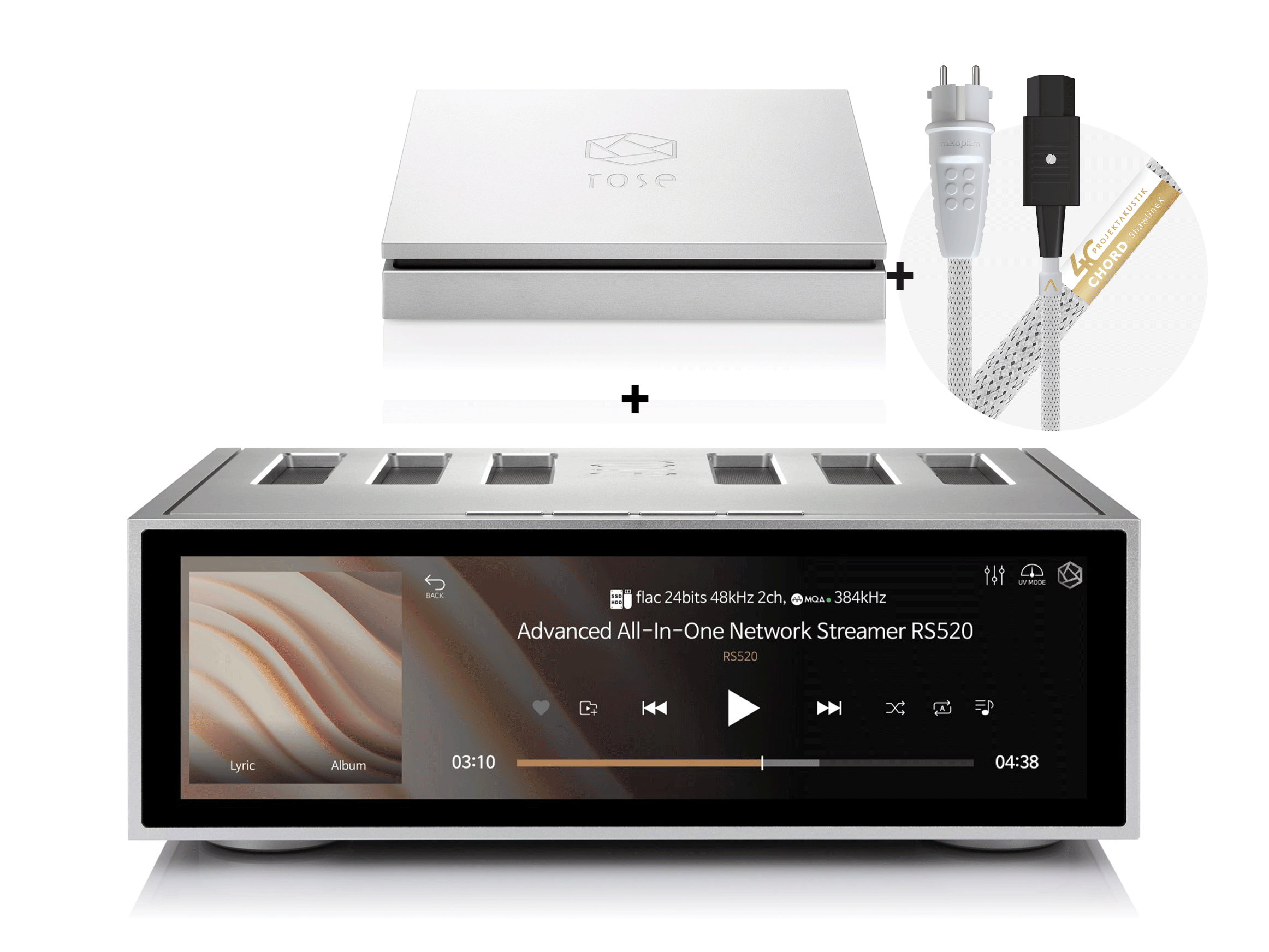 RS520 Black Friday Set mit GRATIS RSA780 und Chord Stromkabel